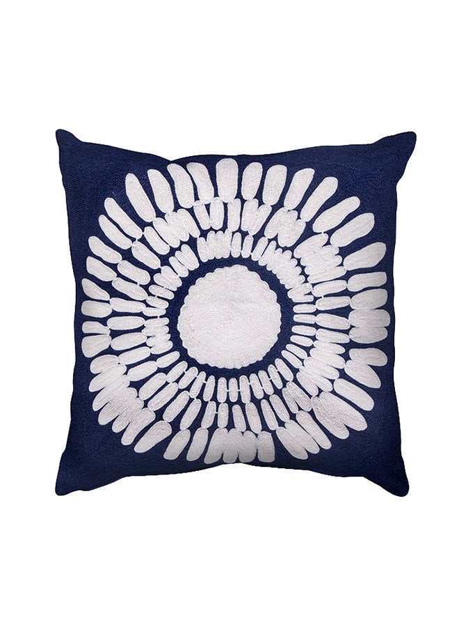 Donetella Decorative Embroidered Cushion Cover Blue/Grey 45x45cm  - Image 1