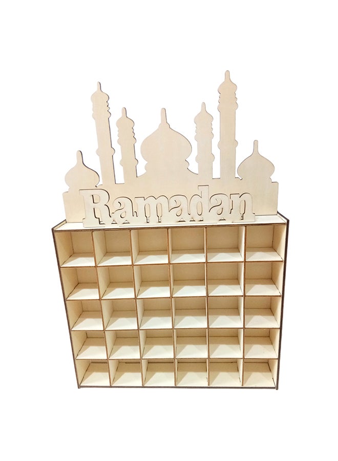 درج زينة بتصميم عد تنازلي لشهر رمضان لمدة 30 يوما بيج 33 x 27.5سم