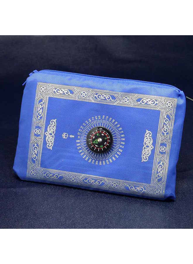 Portable Compass Pattern Prayer Mat Blue/White 60 x 100cm