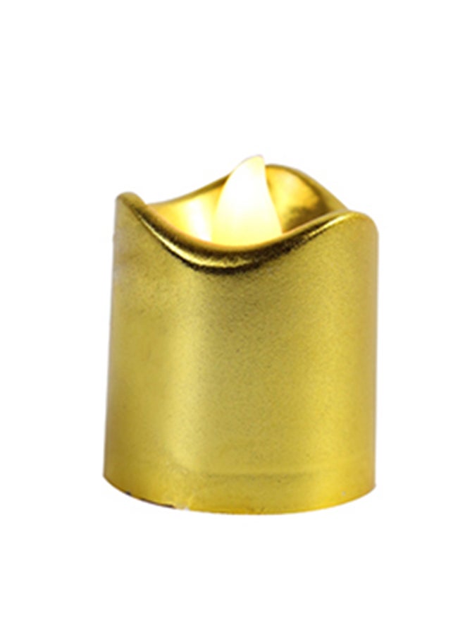 Daiso Japan 6-Piece LED Candle Set Gold 6 x 6cm