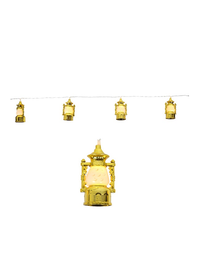 فانوس معلق يعمل بالبطارية ذهبي 7 x 200سم