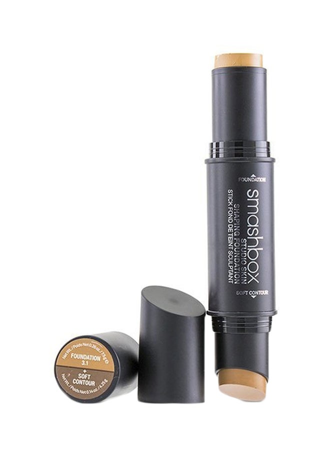 SmashBox Studio Skin Shaping Foundation With Contour Stick 3.1 Neutral Medium Beige  - Image 1