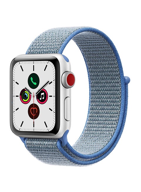 Nylon Loop Replacement Band For Apple Watch Series Grey/Blue