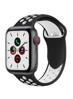 Dot Pattern Silicone Replacement Band For Apple Watch Series Black/White