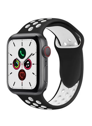 Dot Pattern Silicone Replacement Band For Apple Watch Series Black/White - v1587995456/N36634092A_1