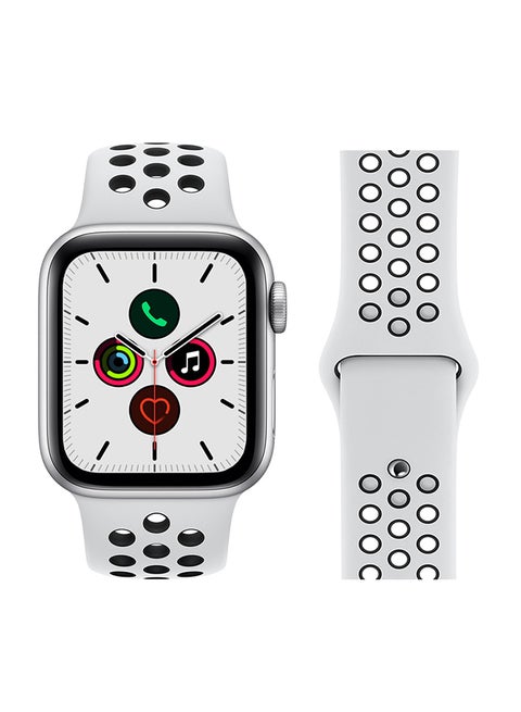 Dot Pattern Silicone Replacement Band For Apple Watch Series White