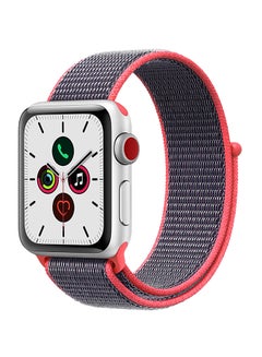 Nylon Loop Replacement Band For Apple Watch Series Grey/Red