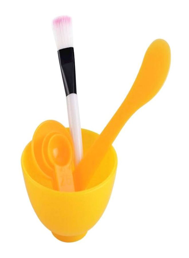 Generic 6-In-1 Facial Face Mask Mixing Bowl Kit Yellow/White/Black  - Image 1