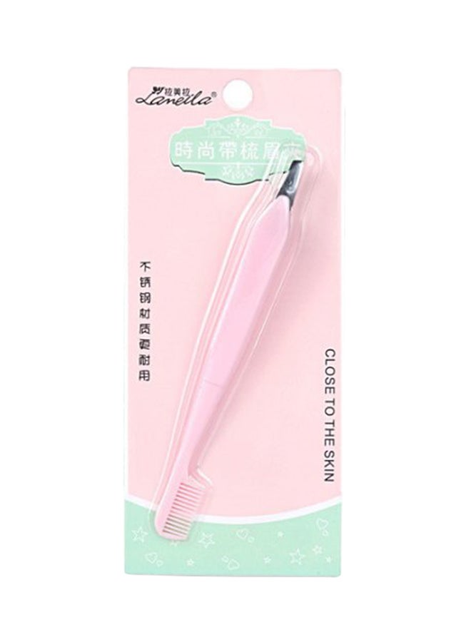 Professional Clip Eyebrow Tweezer Pink 12cm