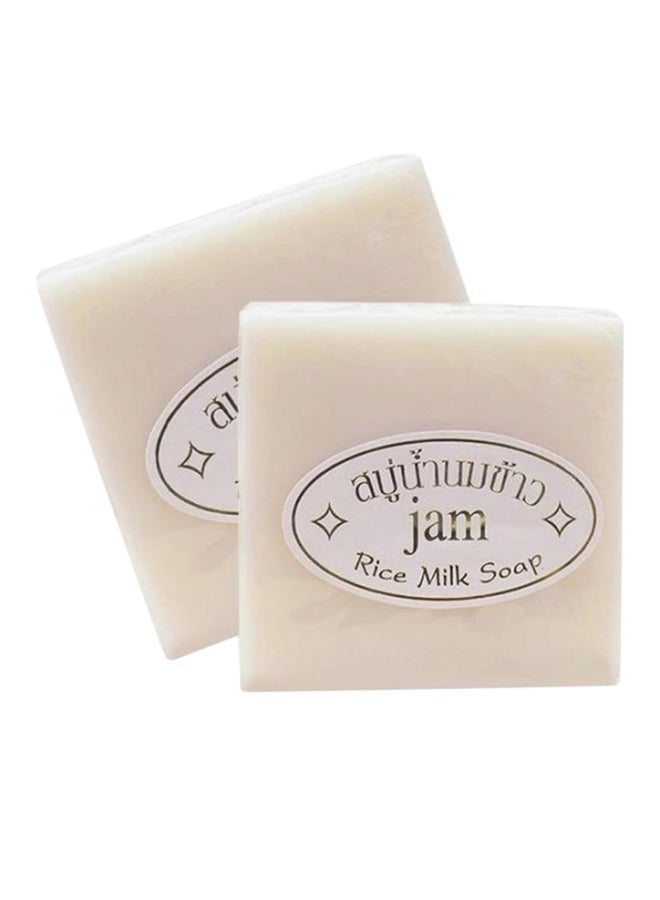 JAM - 2-Piece Rice Milk Handmade Soap 65grams - Image 1