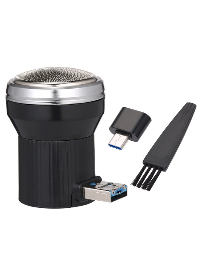 Mini USB Travel Smartphone Razor Shaver Black/Silver