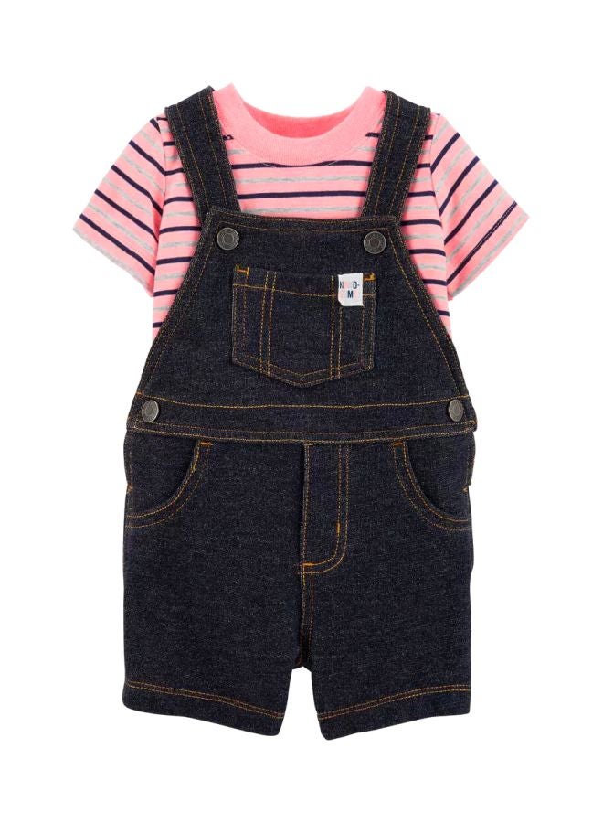 carter's - 2-Piece Tee And Truck Shortalls Set Denim - Image 1