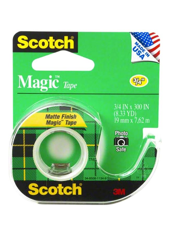 Scotch Magic Tape With Plastic Dispenser Clear