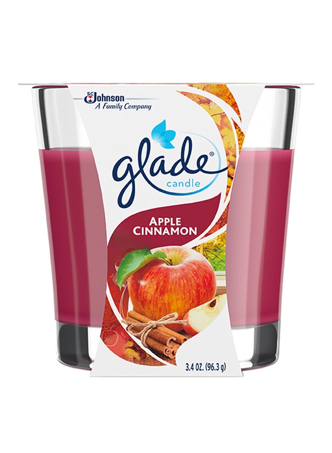 Glade - Apple Cinnamon Scented Candle Clear/Red - Image 1