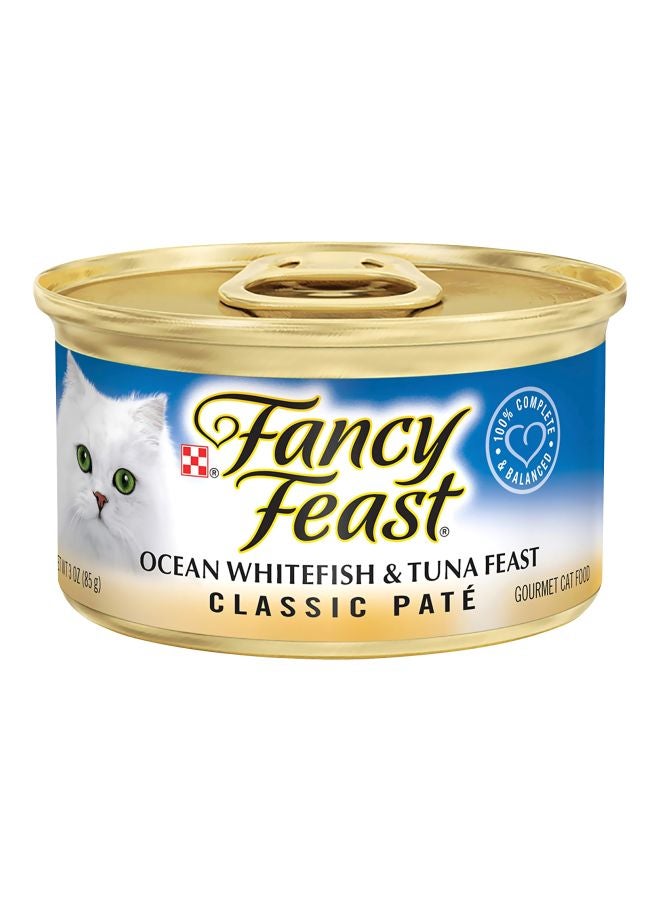 بيورينا فانسي فيست طعام قطط رطب كلاسيك مُعد من سمك المحيط الأبيض والتونة بني