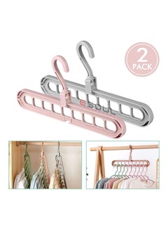no 2-Piece Multi-Purpose Hangers Pink/Green 13.7 x 5 x 1.6inch  - Image 2
