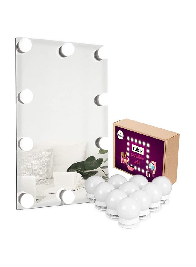 روبيك مجموعة مصابيح قابلة للتعتيم مكونة من 10 قطع أبيض 9.8x6.7x2.8بوصة - Image 2