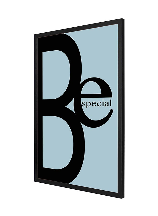 LOWHA - Be Special Wall Art Frame Painting Blue/Black 53 x 73cm - Image 1