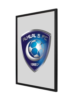 Al Hilal 1957 FC Wall Art Frame Painting Blue/Grey/Silver 53 x 73centimeter