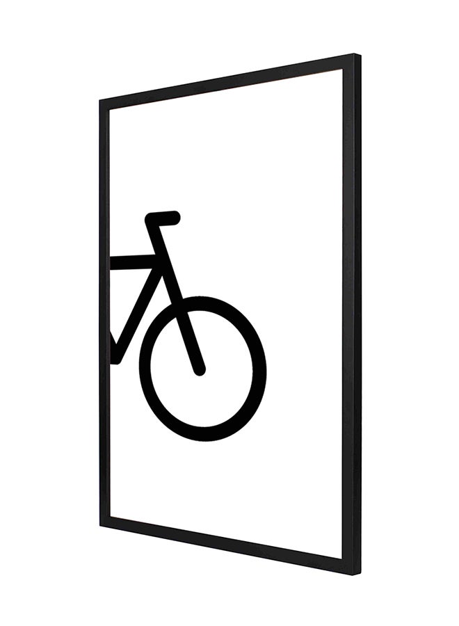 LOWHA Bike Front Portion Wall Art Frame Painting Black/White 53 x 73cm