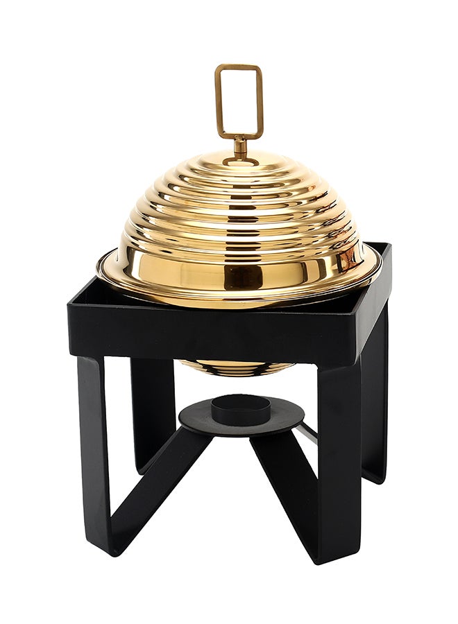 RAJ Cubo Rim Chafing Dish Gold/Black  - Image 1