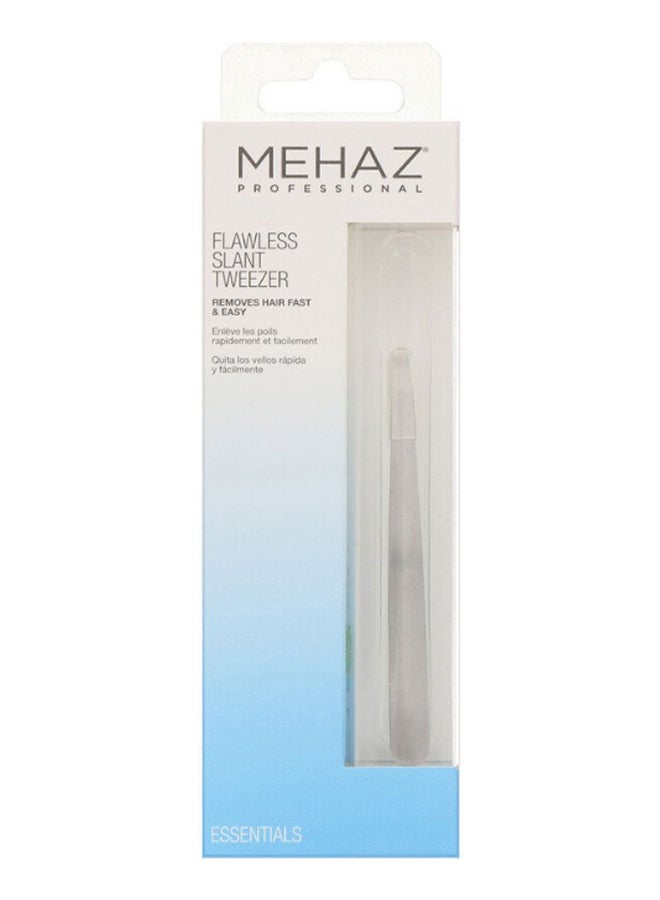 Mehaz Flawless Slant Tweezer Silver - Image 2