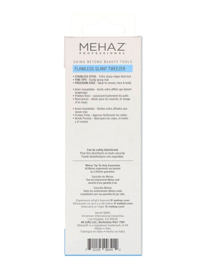 Mehaz Flawless Slant Tweezer Silver - Image 3