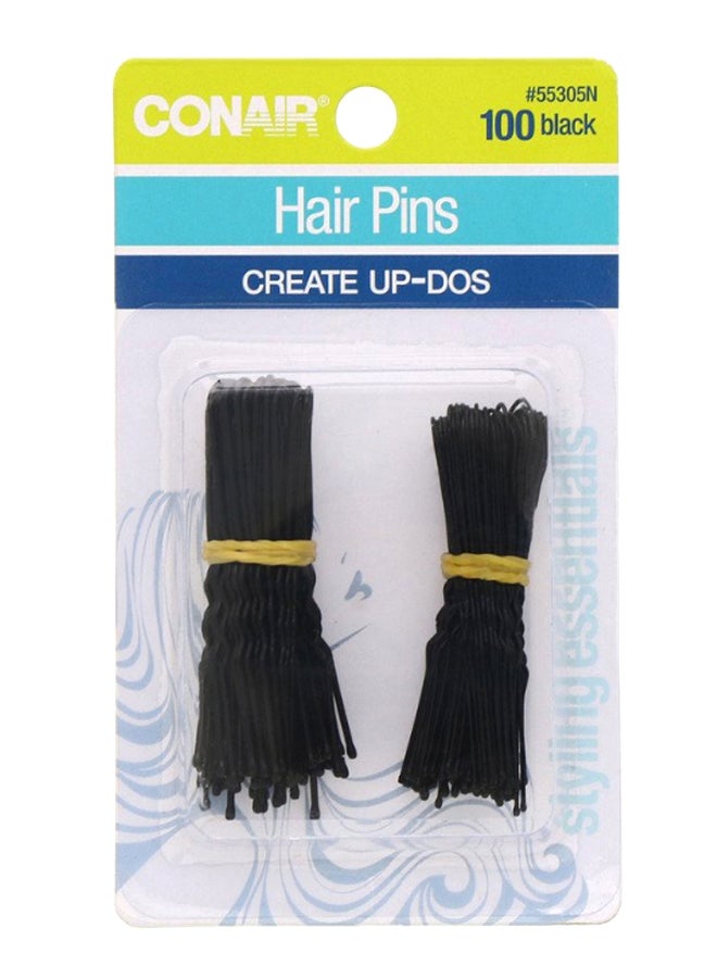 CONAIR 100-Piece Create Up-Dos Hair Pins Set Black - Image 1
