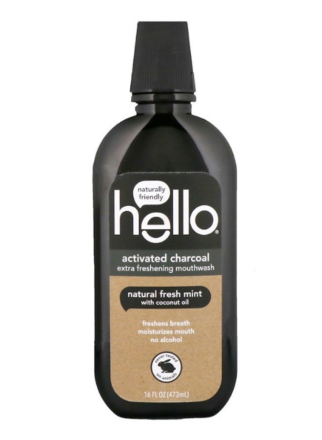 Hello Activated Charcoal Extra Freshening Mouthwash - Image 1