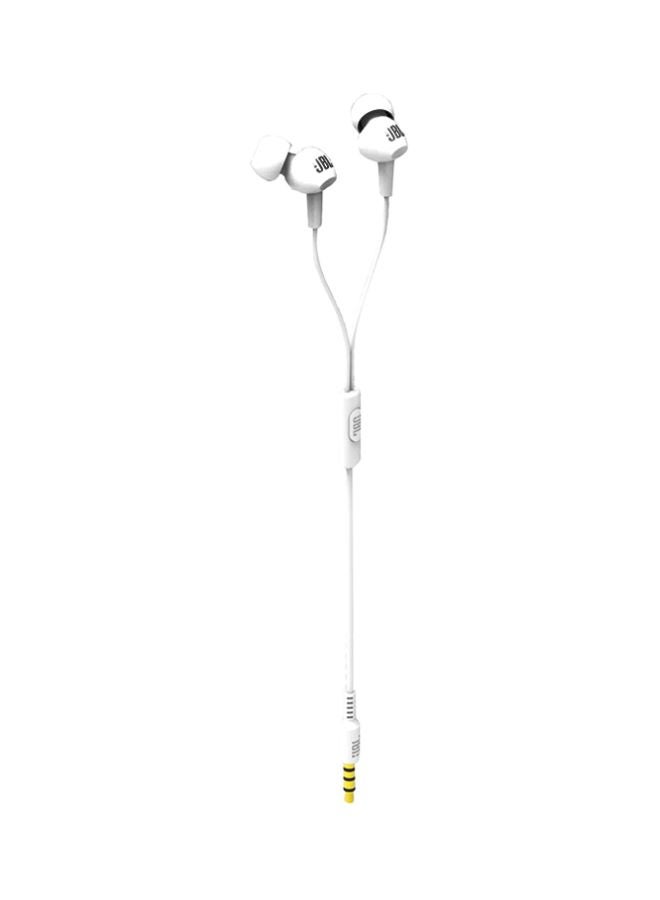 JBL C100SI In-Ear Earphones With Microphone For Huawei Xiaomi Samsung Smartphone Computer White - Image 2