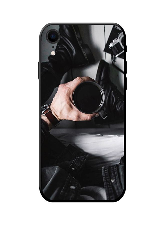 إس واي إن غطاء حماية واقٍ لهاتف أبل آيفون XR أسود/رمادي/بيج