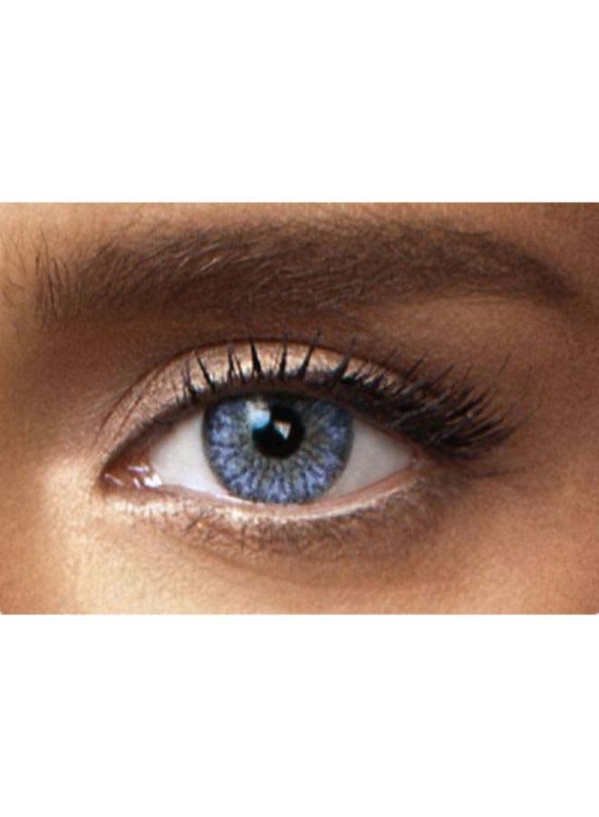 COLOR VISION Women's Blue Gray Monthly Disposable Contact Lenses - Image 1