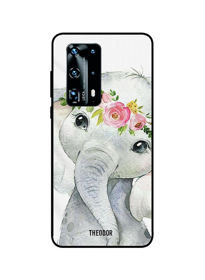 غطاء حماية واقٍ لهاتف هواوي P40 برو بلس أبيض/رمادي/وردي