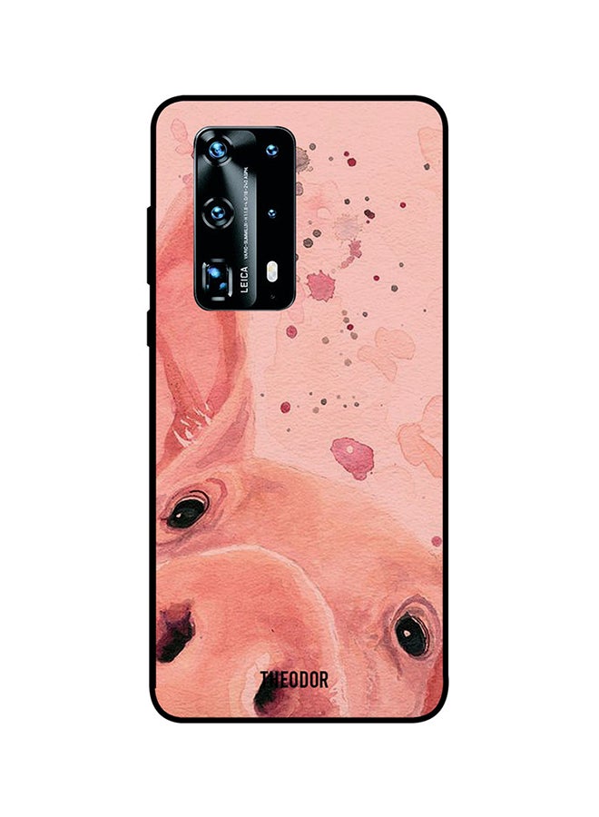 غطاء حماية واقٍ لهاتف هواوي P40 برو بلس وردي/أسود