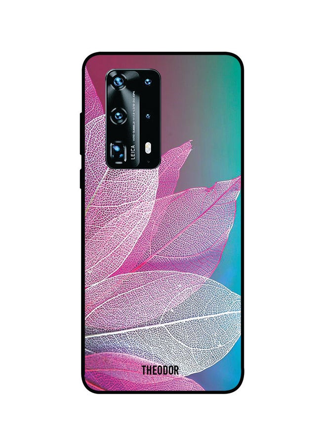 غطاء حماية واقٍ لهاتف هواوي P40 برو بلس وردي/أبيض/ أزرق