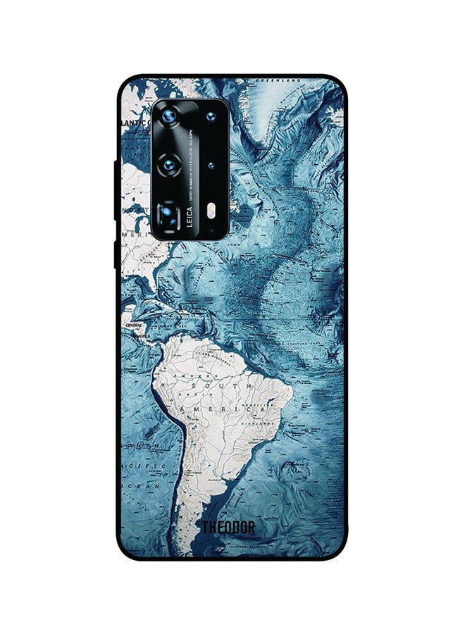 غطاء حماية واقٍ لهاتف هواوي P40 برو بلس أزرق / أبيض