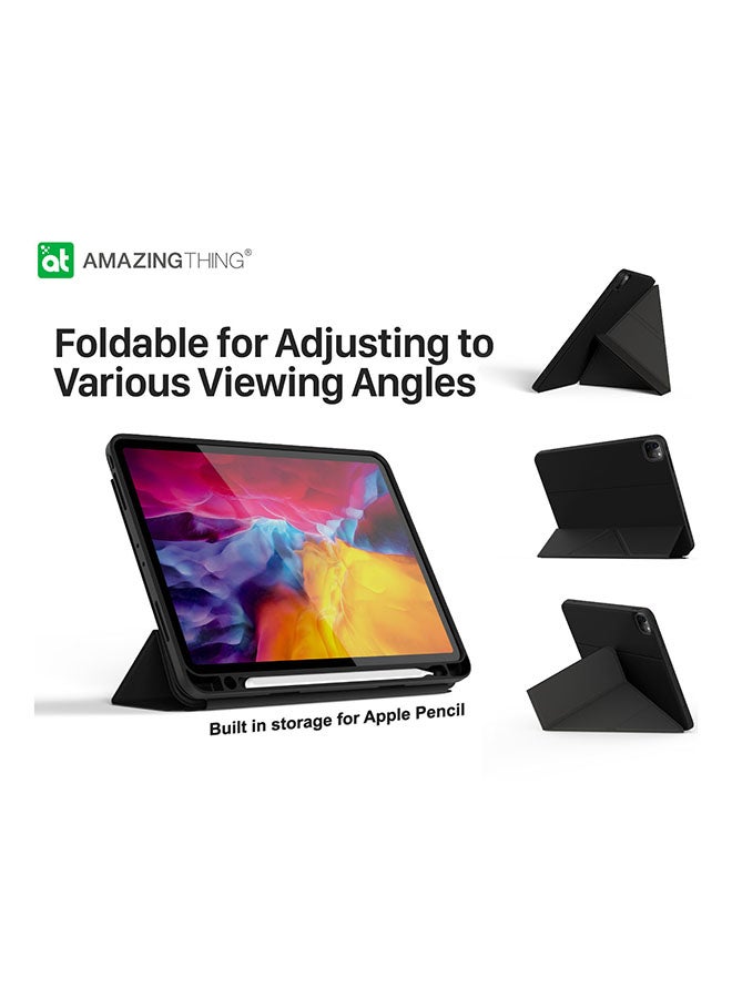 AMAZINGthing Gentle Folio Smart Case Cover For Apple iPad Pro 11-Inch (2020) Black  - Image 5
