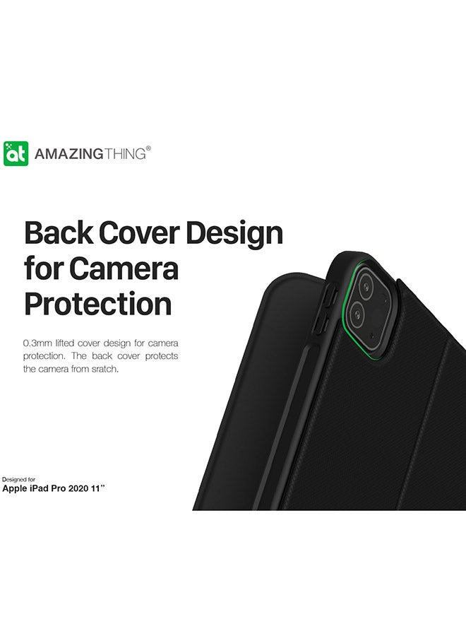Evolution Folio Smart Case Cover For Apple iPad Pro 11-Inch (2020) Black