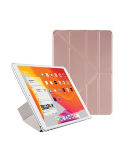 بيبيتو غطاء حماية واق لجهاز أبل آي باد مقاس 10.2 بوصة 2020/2019 ذهبي وردي/شفاف  - Image 1