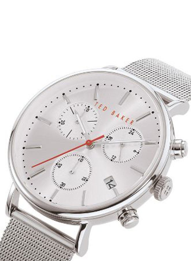 Ted Baker - men Classic Round Shape Stainless Steel Chronograph Watch T TBKPMMF901 - 41 mm - Silver - Image 1