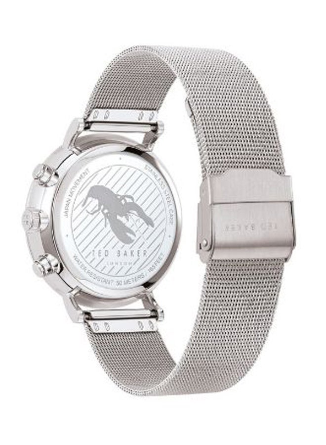 Ted Baker - men Classic Round Shape Stainless Steel Chronograph Watch T TBKPMMF901 - 41 mm - Silver - Image 1