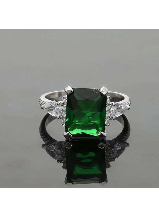 FK Jewellers - Classic Italian Silver Solitaire Ring - Image 1