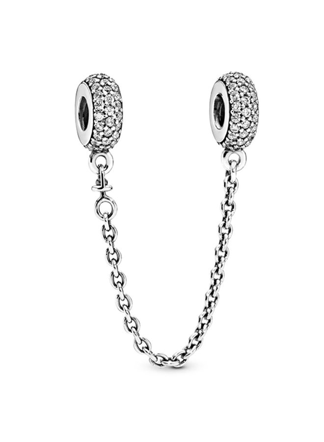 Generic - Cubic Zirconia Pavé Safety Chain Charm - Image 1
