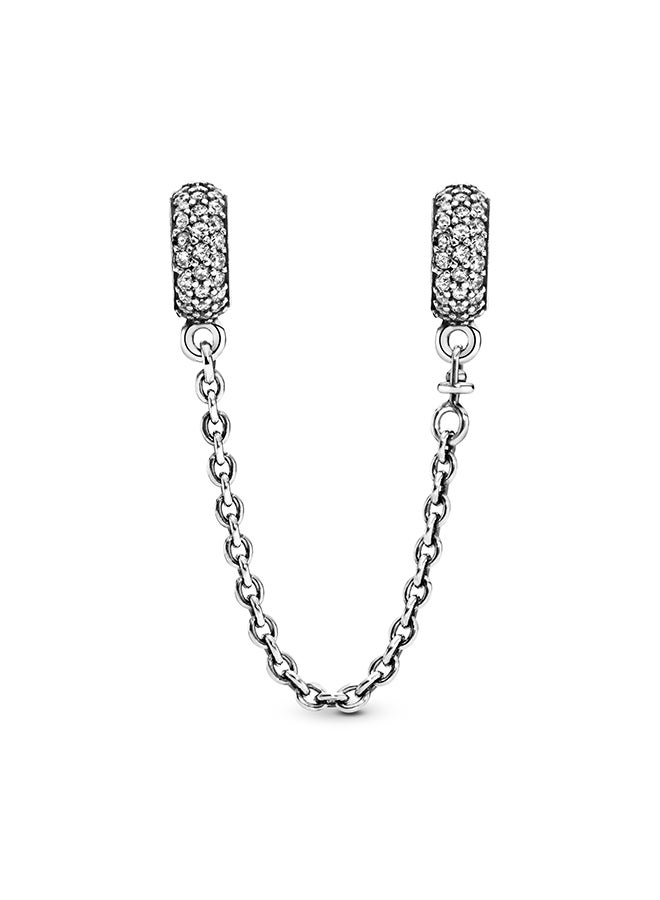 Generic - Cubic Zirconia Pavé Safety Chain Charm - Image 1