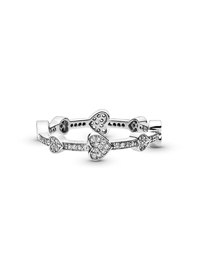 PANDORA - Sterling Silver Sparkling Ice Cube Cubic Zirconia Ring - Image 1