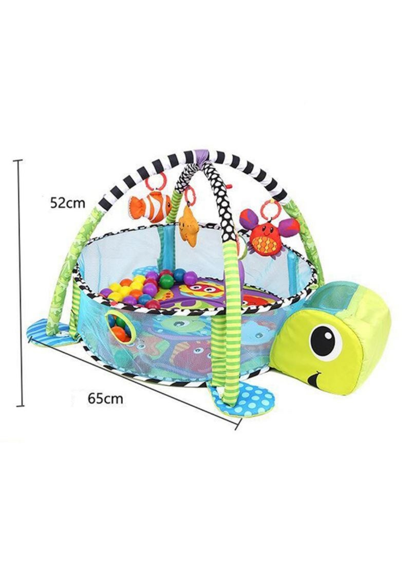 Cool Baby 3-In-1 Turtle Ball Pool Play Gym With Hanging Toys - Image 2