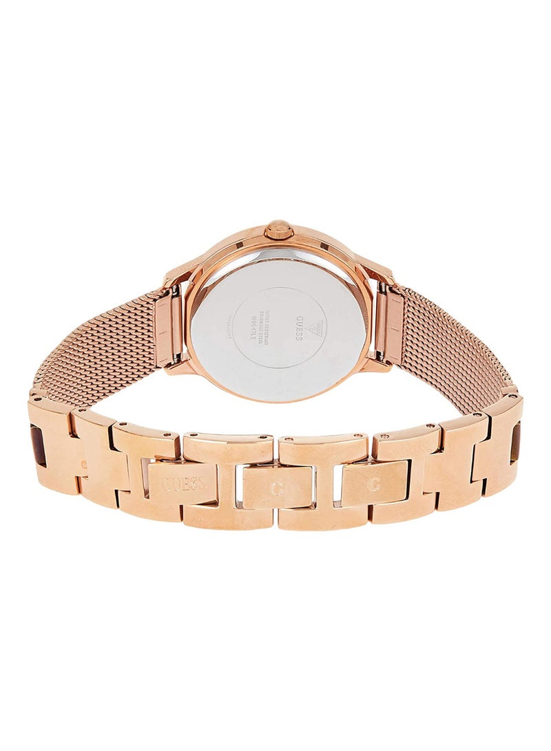 جس ساعة يد بعقارب وسوار من الاستانلس ستيل، طراز W0647L2 للنساء - Image 2