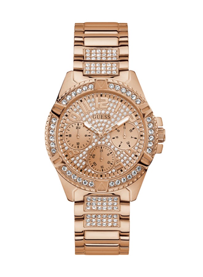 GUESS - Women's Stainless Steel Chronograph Watch W1156L3 - 40 mm - Rose Gold - Image 1