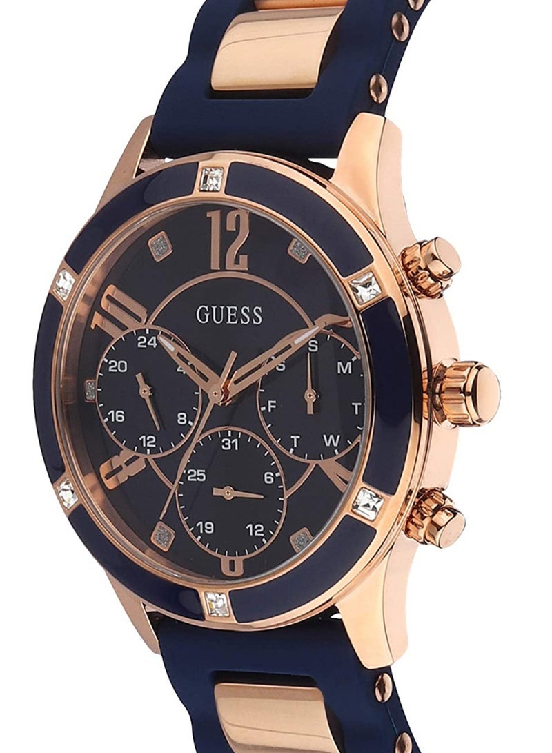 جس ساعة كرونوغراف بسوار من السيليكون طراز W1234L4 للنساء - Image 5