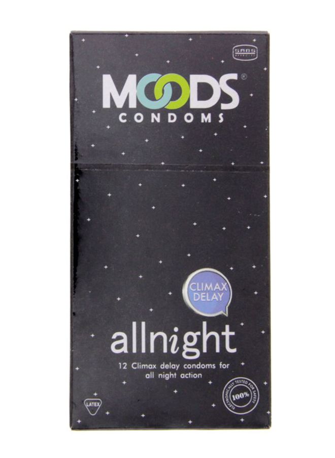 Moods - Pack Of 12 All Night Climax Delay Condom - Image 1